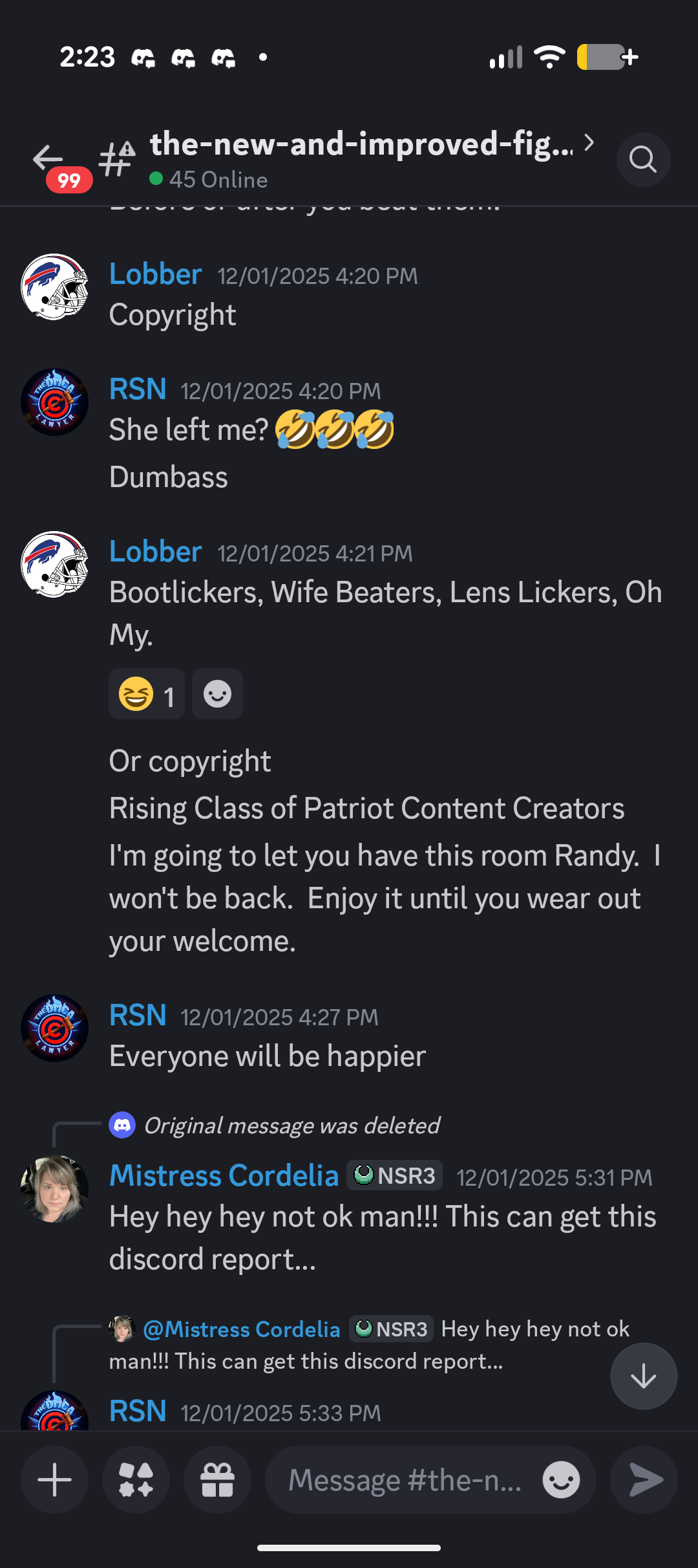 Discord messages showing 'Everyone will be happier'