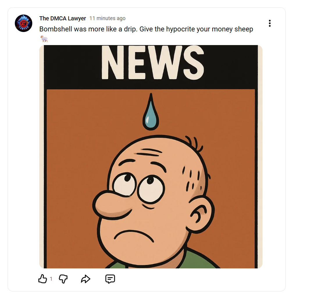 AI image mocking defendant's appearance