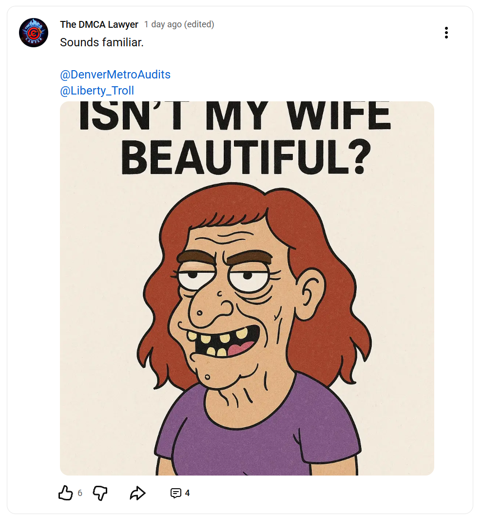 AI image mocking defendant's wife