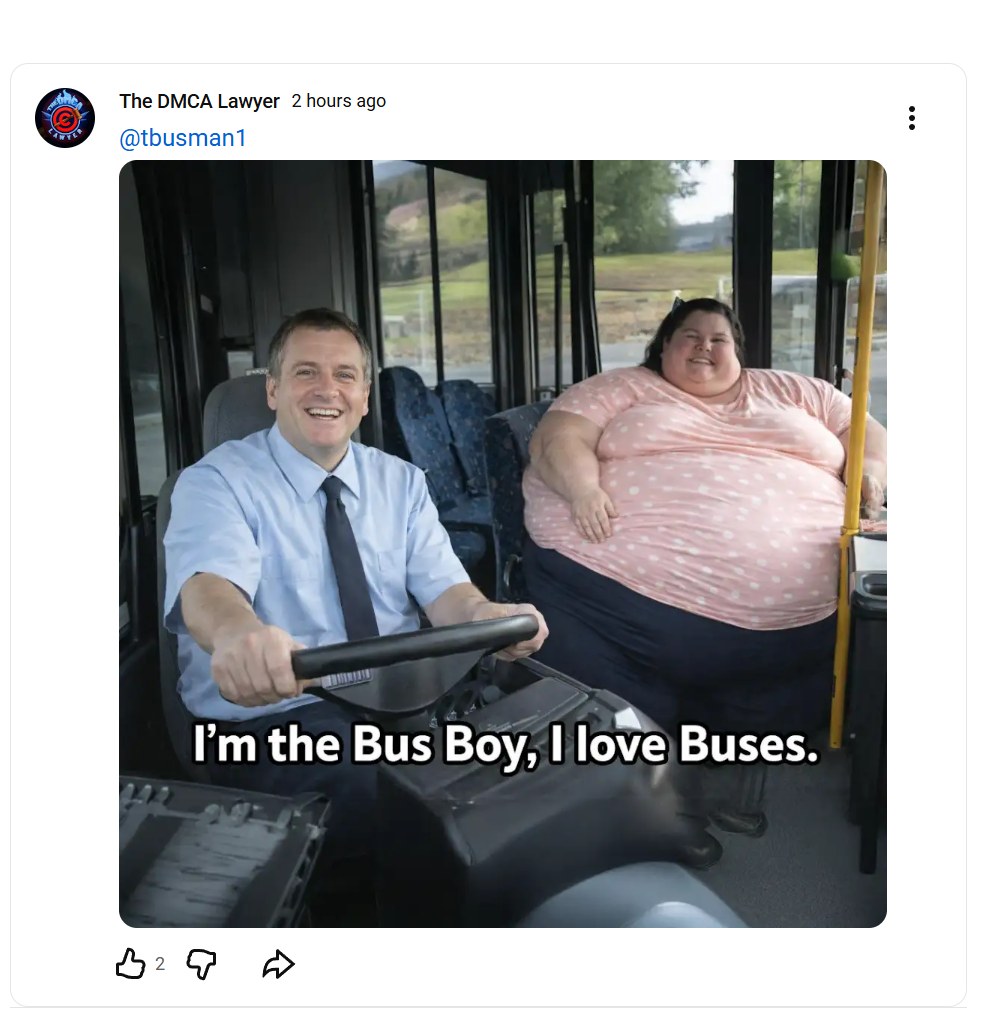 AI image mocking disabled man and wife