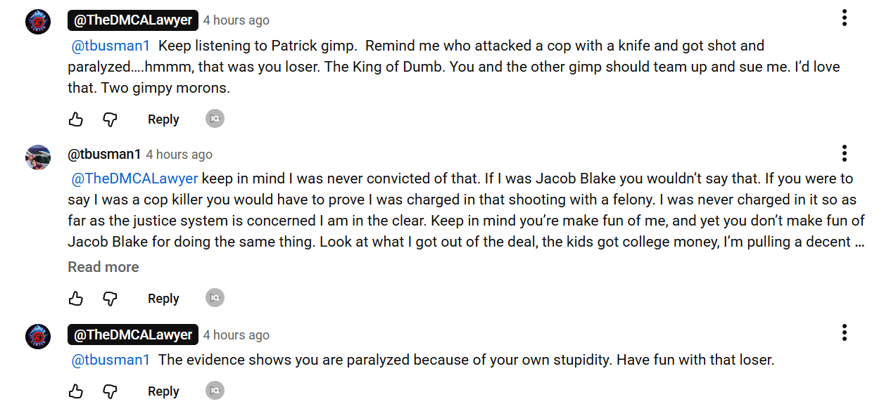 Ridiculing paralyzed man