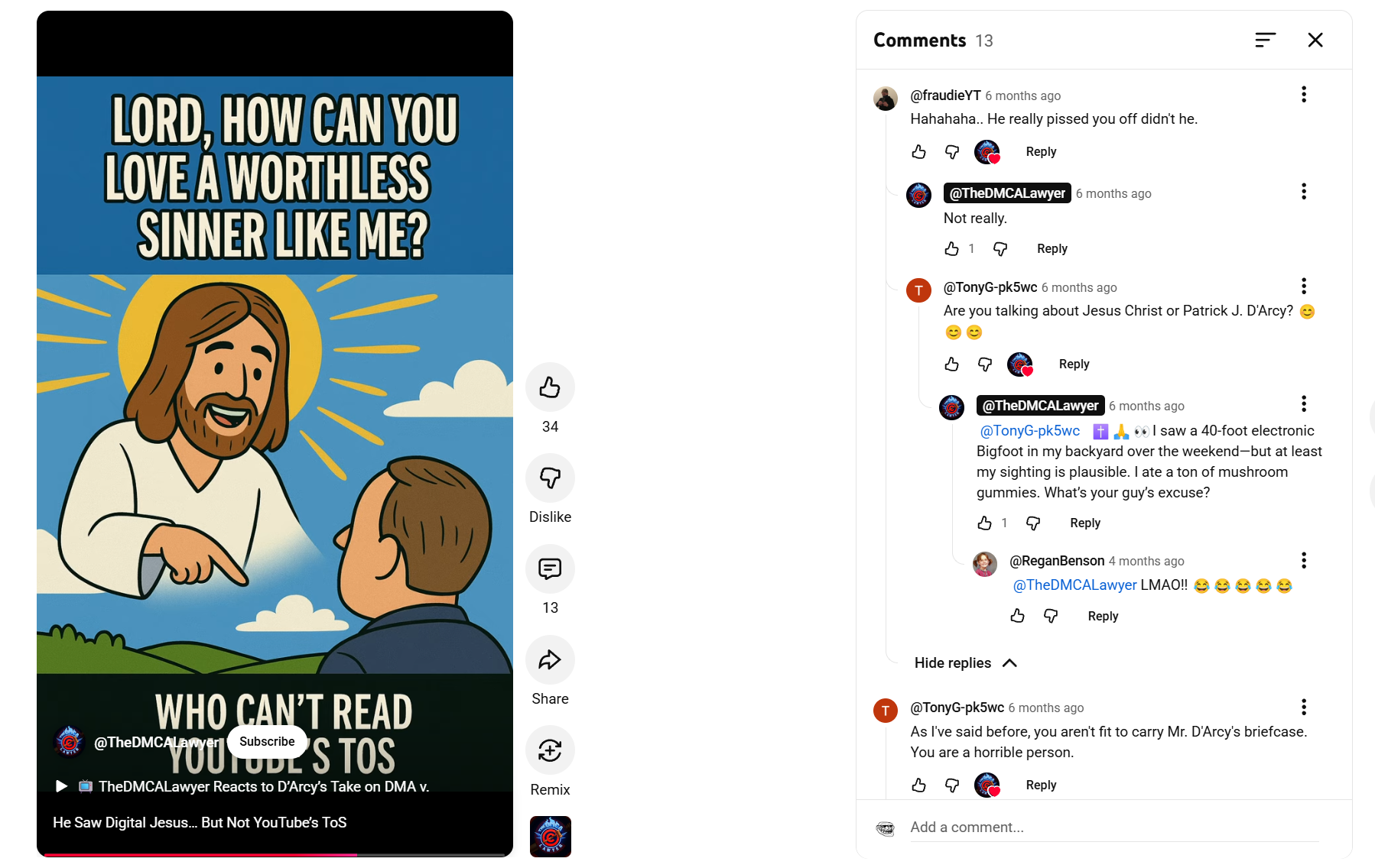 Video comparing faith to mushrooms